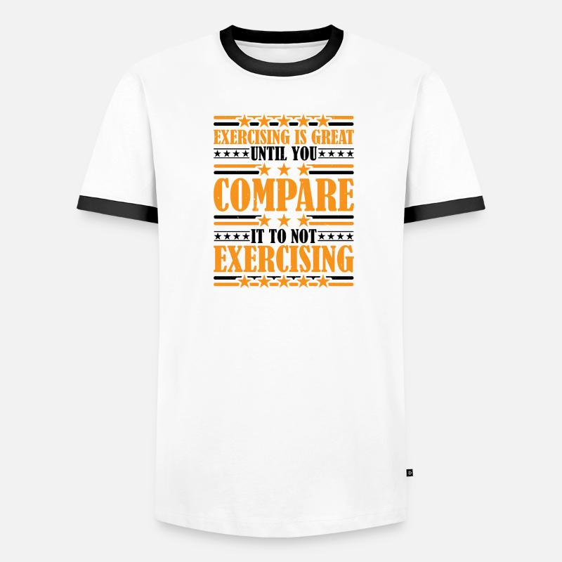 Faire de l’exercice, c’est bien, comparez-le à ne pas faire d’exercice 3 T-shirt contrasté Homme