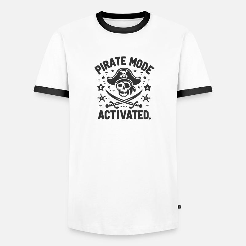 Mode pirate activé T-shirt contrasté Homme
