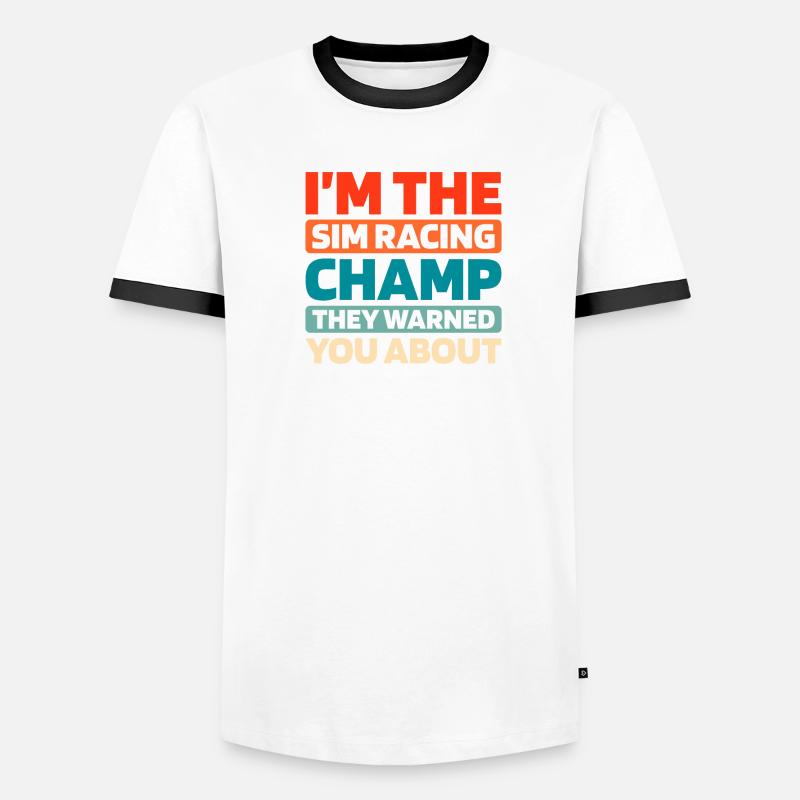 Sim Racing Männer Kontrast-T-Shirt