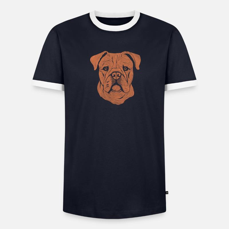 Empreinte digitale bouledogue T-shirt contrasté Homme