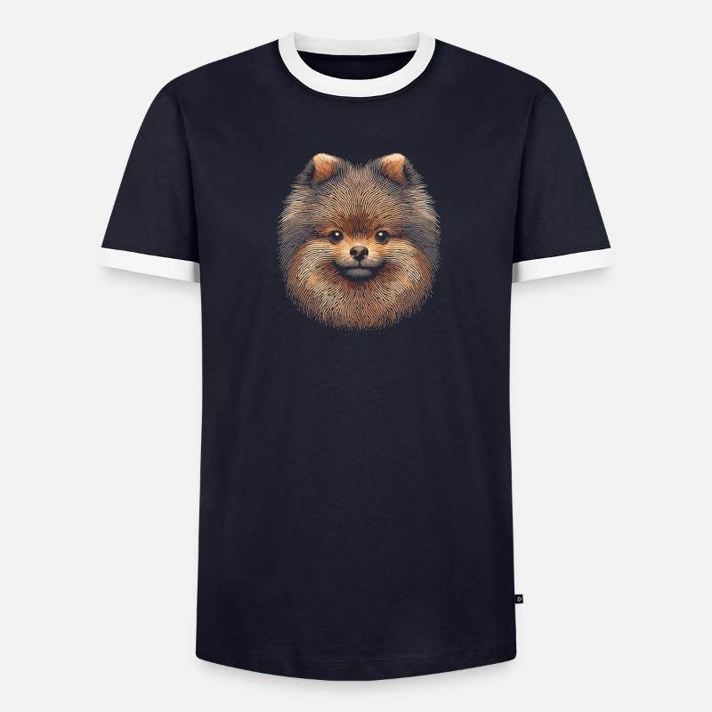 Empreinte digitale de Poméranie T-shirt contrasté Homme