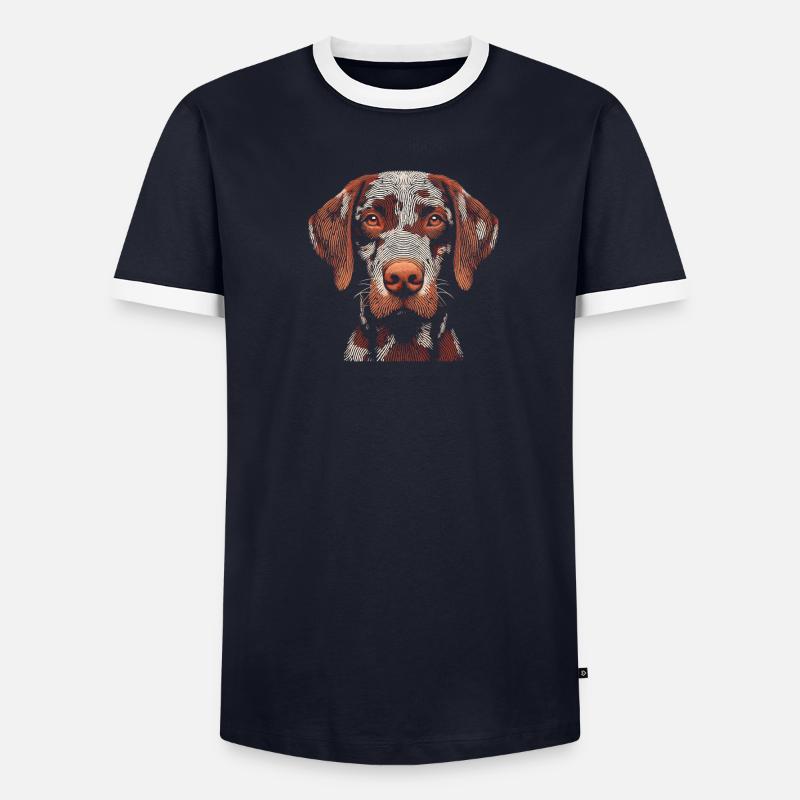Empreinte digitale dalmate T-shirt contrasté Homme