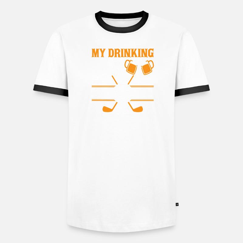 Mein Trinkteam hat ein Problem mit dem Golfen Männer Kontrast-T-Shirt