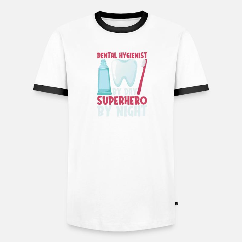 Aide-soignant dentaire T-shirt contrasté Homme