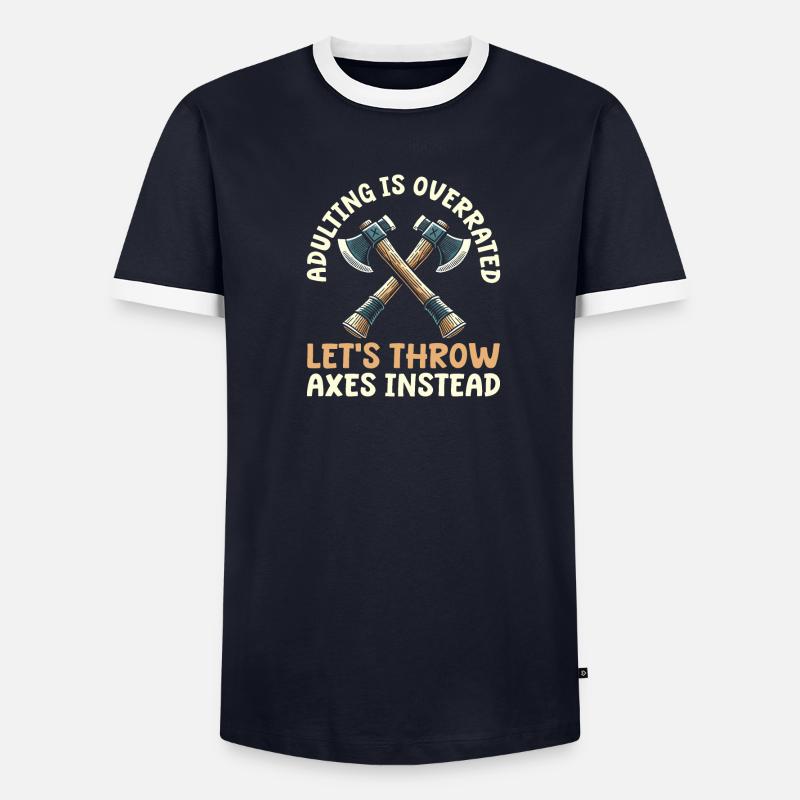 Axe Throwing Axe Thrower Men's Ringer Shirt