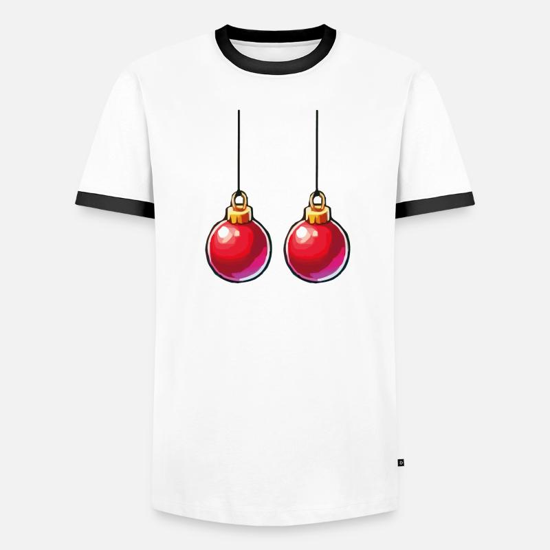 Weihnachtskugel Männer Kontrast-T-Shirt