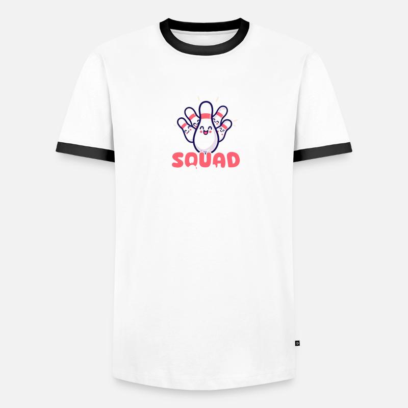 Bowling Équipe de bowling Objectifs T-shirt contrasté Homme