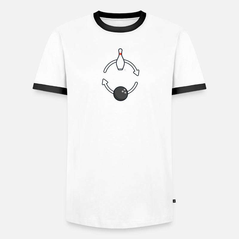 Bowling Strike, répéter, répéter T-shirt contrasté Homme