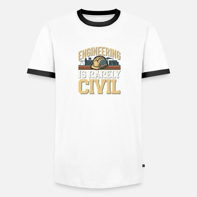 Engineering Is Rarely Civil 7 Männer Kontrast-T-Shirt