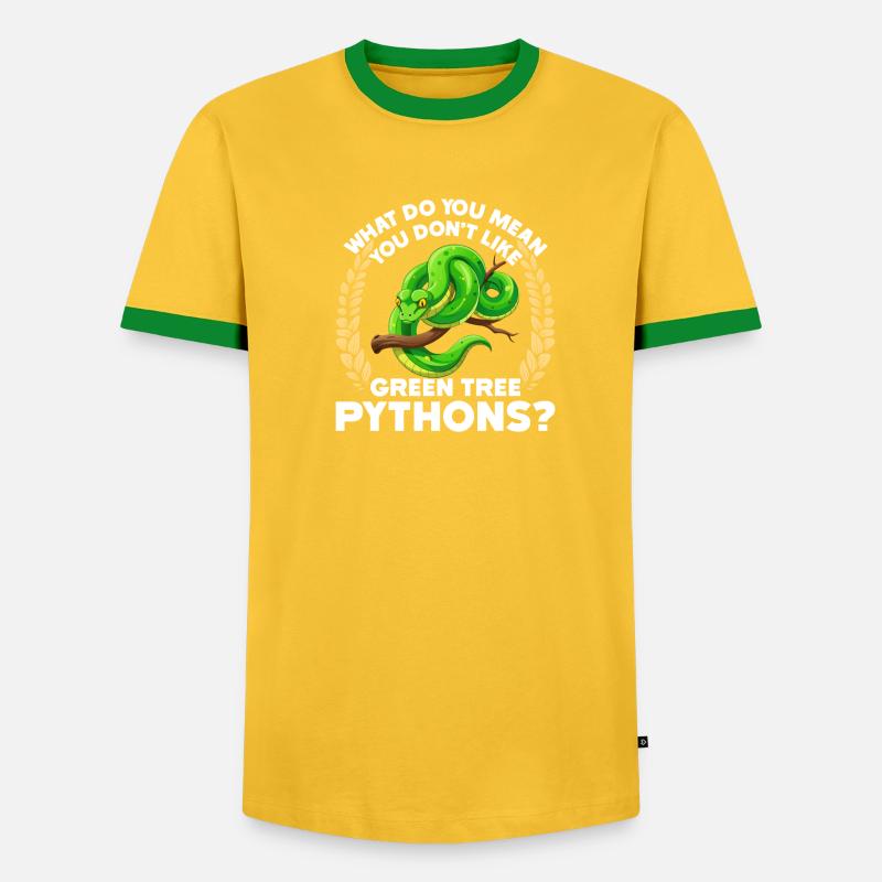Python arborescent vert - T-shirt contrasté Homme - undefined