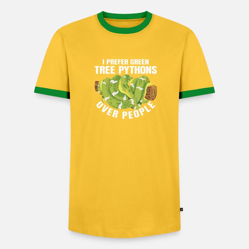 Python arborescent vert - T-shirt contrasté Homme - undefined