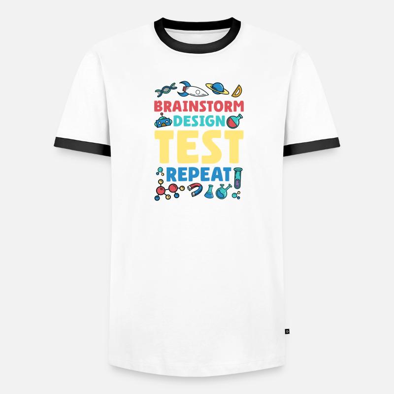 Brainstorm Design Test Repeat Men's Ringer Shirt