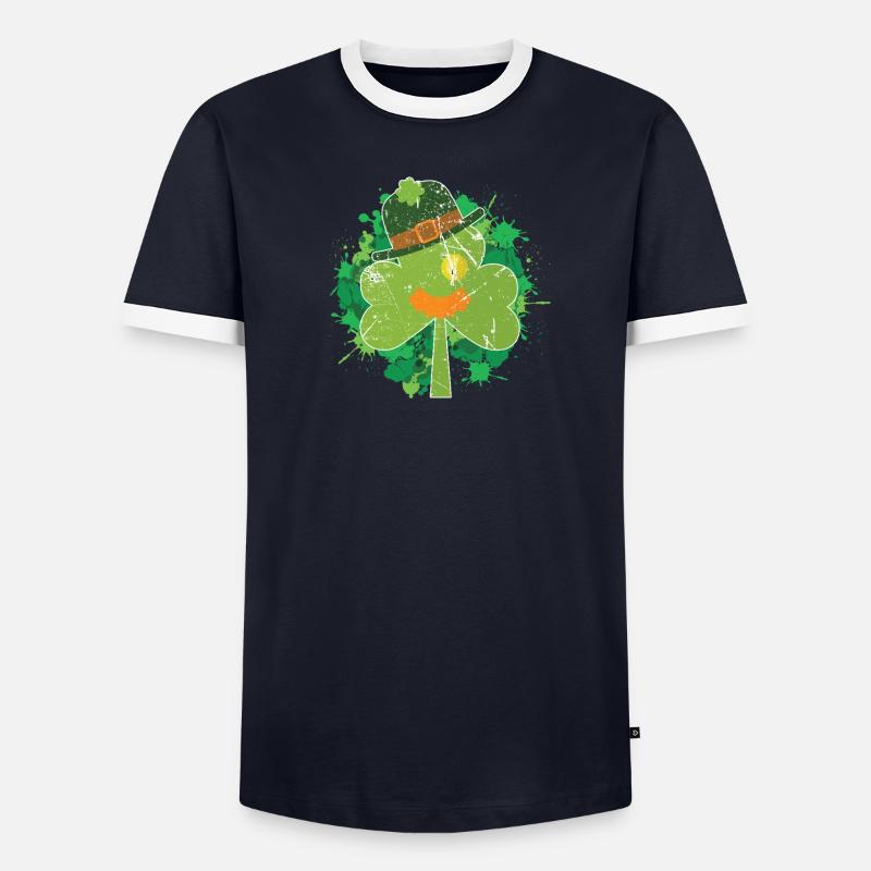 Saint Patrick Trèfle Irlande St Patrick s Day 2025 T-shirt contrasté Homme