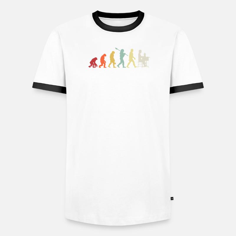 Drôle d’évolution Technologie de l’information informatique T-shirt contrasté Homme