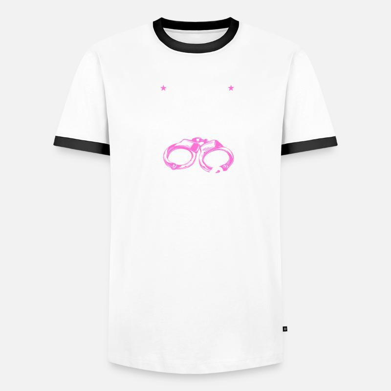 future épouse d’agent correctionnel Design T-shirt contrasté Homme