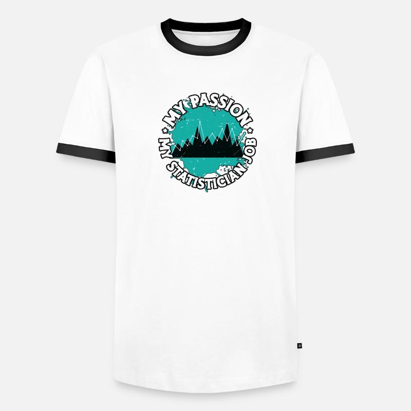 Statisticien Ma passion Mon statisticien Comptable T-shirt contrasté Homme