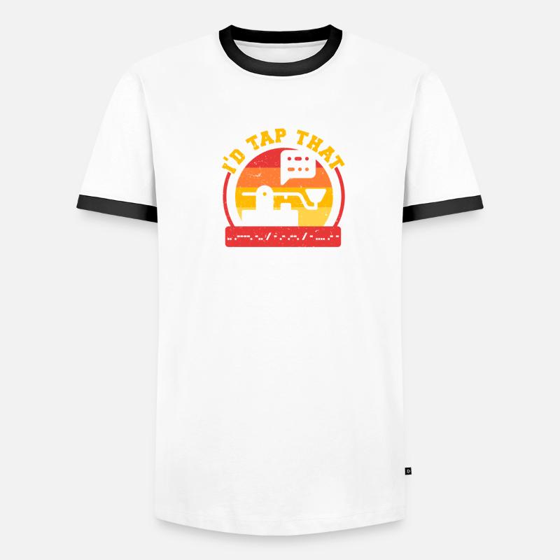 Morsecode Morse Code Je taperais dessus T-shirt contrasté Homme