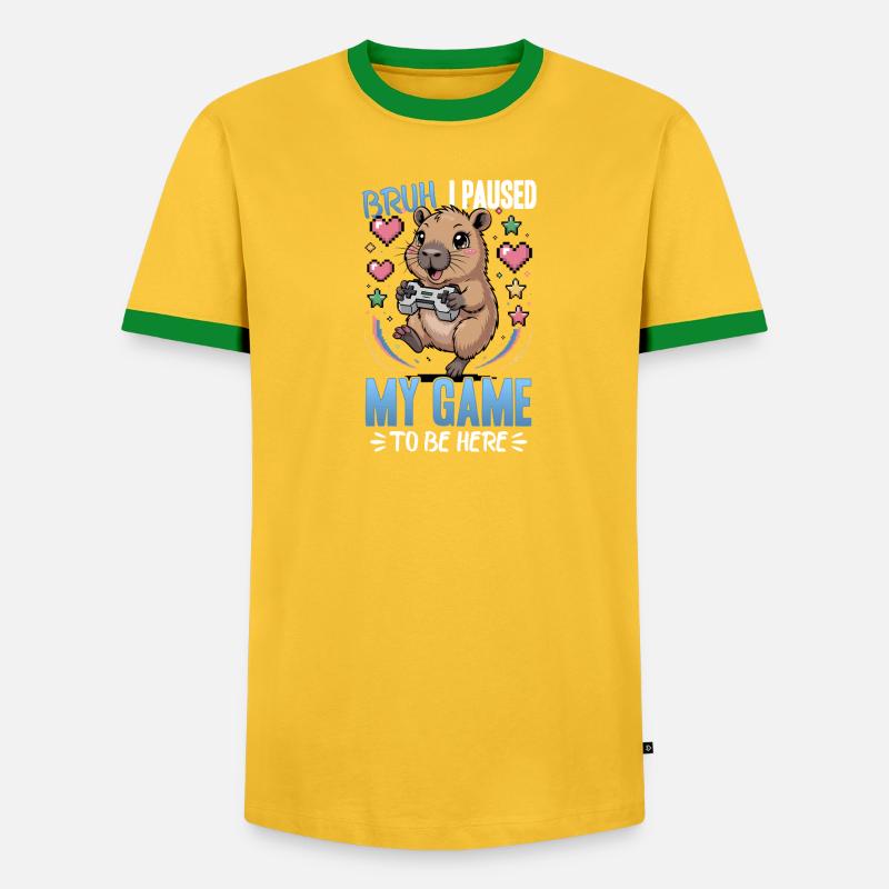 Capybara Gamer Gaming - Men's Ringer Shirt - undefined