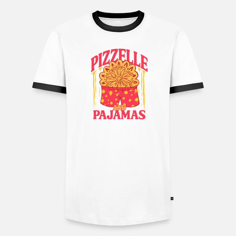 Biscuit gaufré Pizzelle et pyjama T-shirt contrasté Homme