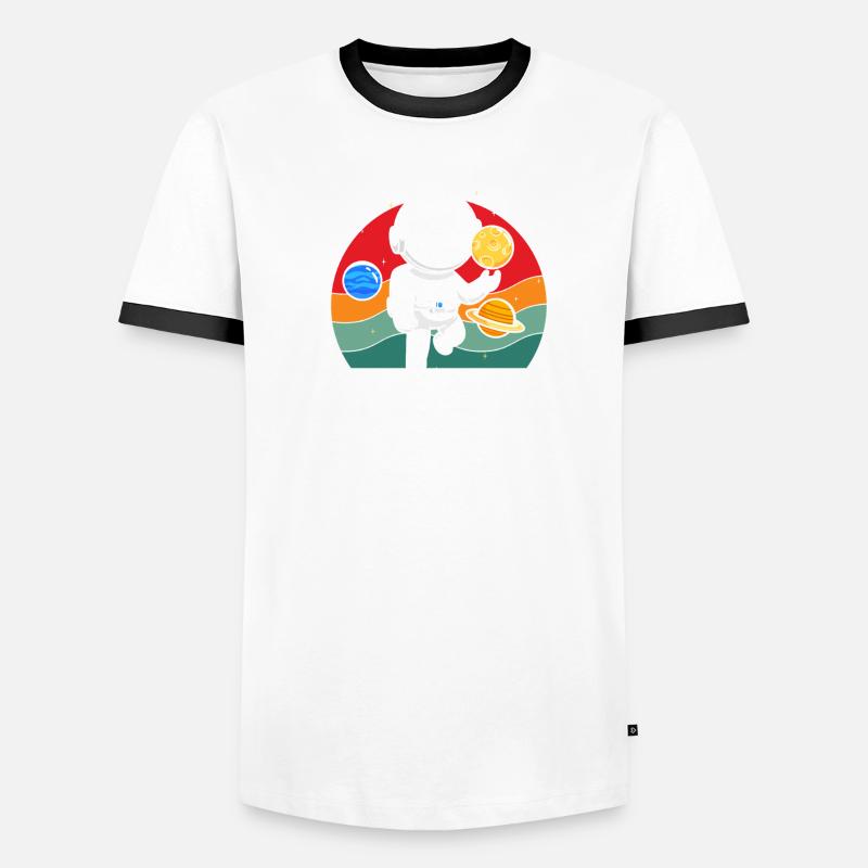 Astronaute Aventure Spatiale Quatorze T-shirt contrasté Homme