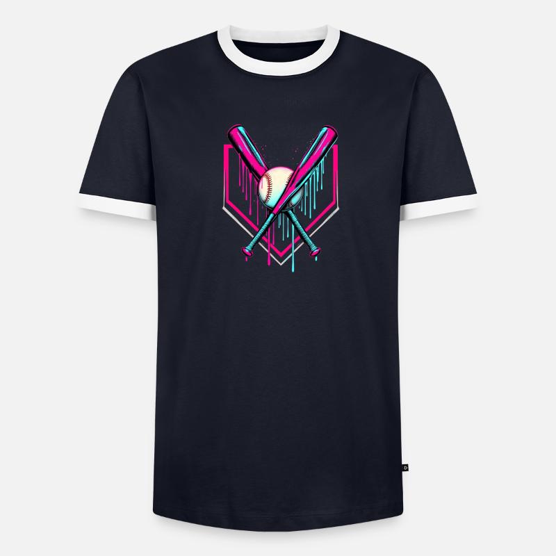 Baseball Batte de baseball T-shirt contrasté Homme