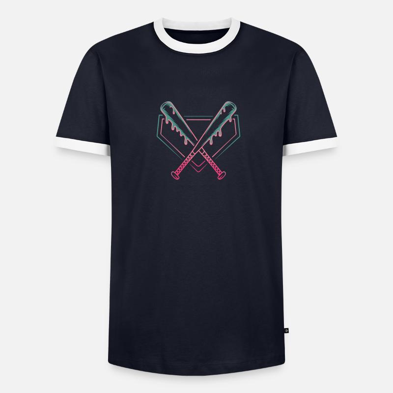 Baseball Baseball Bat Men's Ringer Shirt