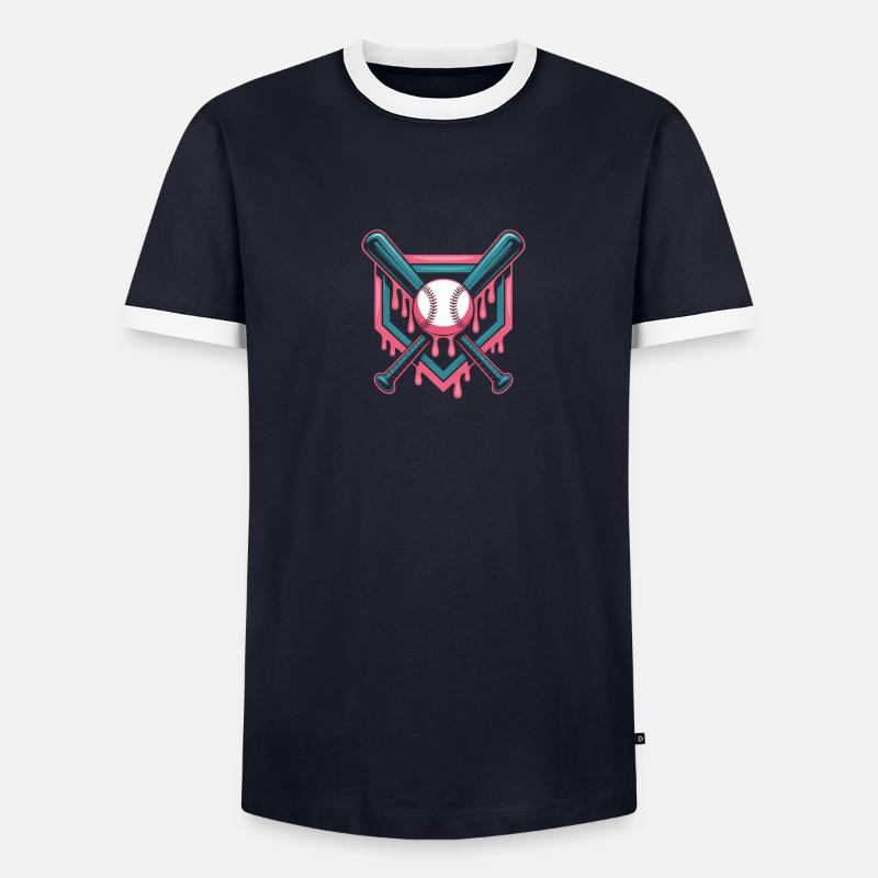 Baseball Batte de baseball T-shirt contrasté Homme