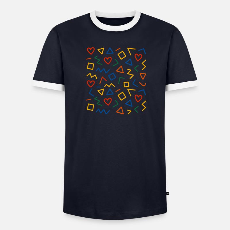 Geometric Pattern Design Men's Ringer Shirt