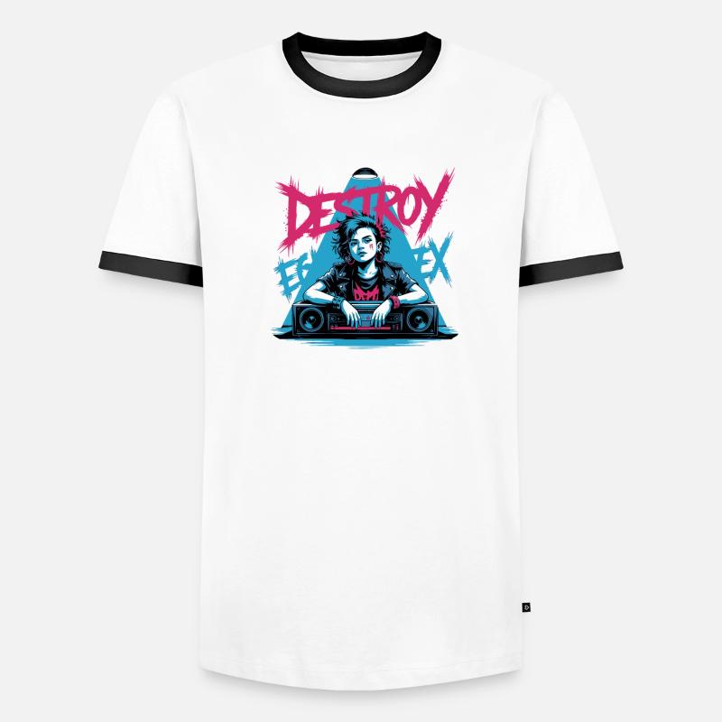 SYSTEM ZERSTÖREN Männer Kontrast-T-Shirt