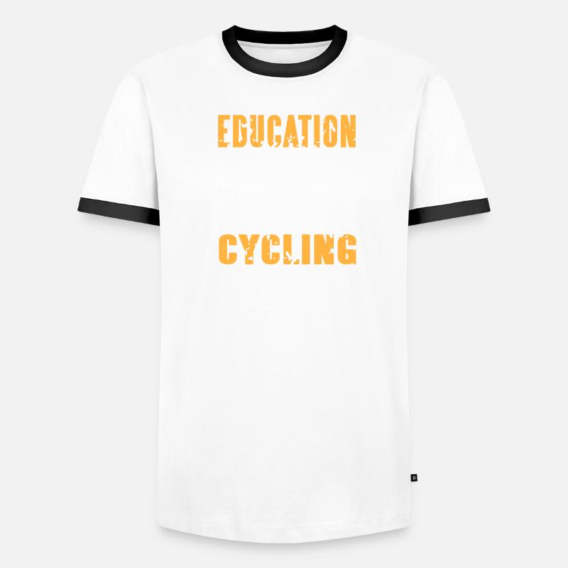 L’éducation compte, mais le cyclisme compte encore plus T-shirt contrasté Homme