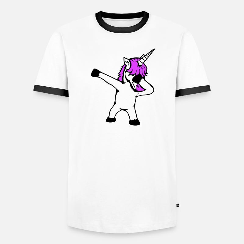 Licorne Dabbing Dab Danse Soirée Pose Geste Drôle T-shirt contrasté Homme