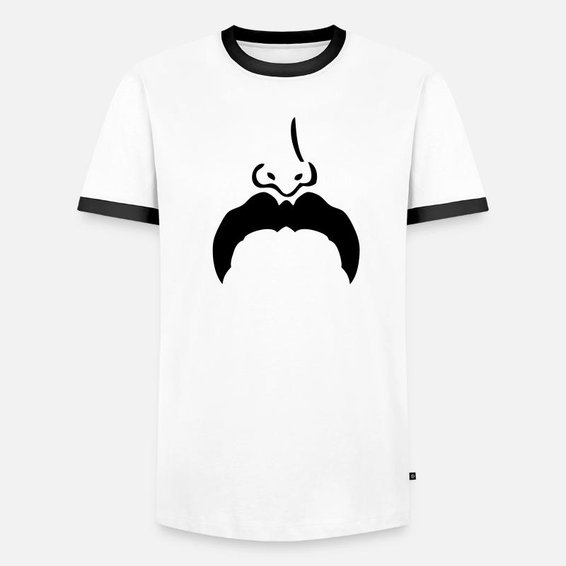 Schnurrbart Schnurrbart Nase nose7 Männer Kontrast-T-Shirt