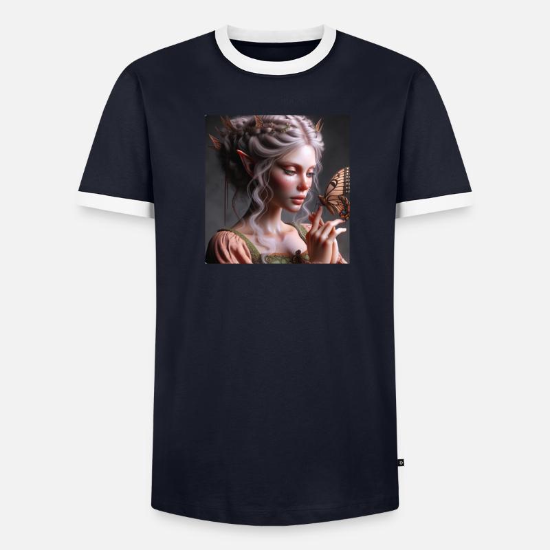 Fée et papillon. T-shirt contrasté Homme