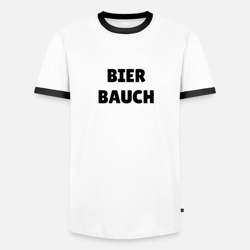 Bierbauch Bier Feier Mann Männer Kontrast-T-Shirt