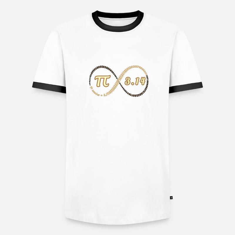 Faszinierende Pi-Nummer Männer Kontrast-T-Shirt