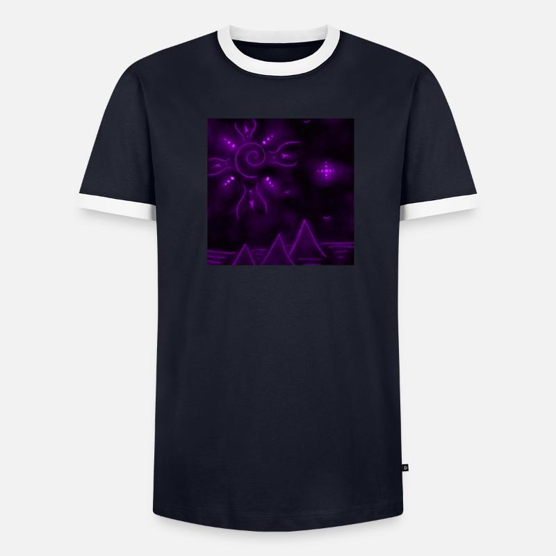 PYRAMIDES DU SOLEIL ET DU VIOLET T-shirt contrasté Homme