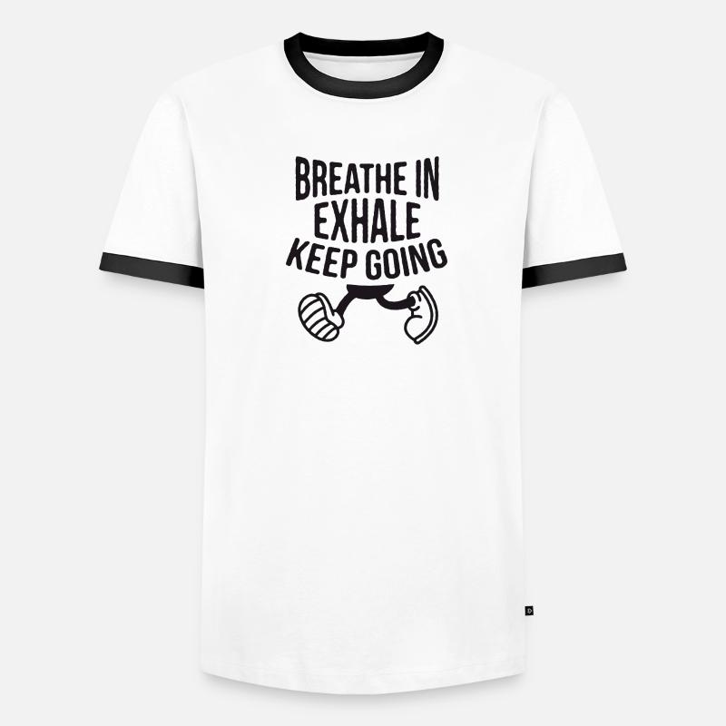 INHALE. Keep going. Men's Ringer Shirt