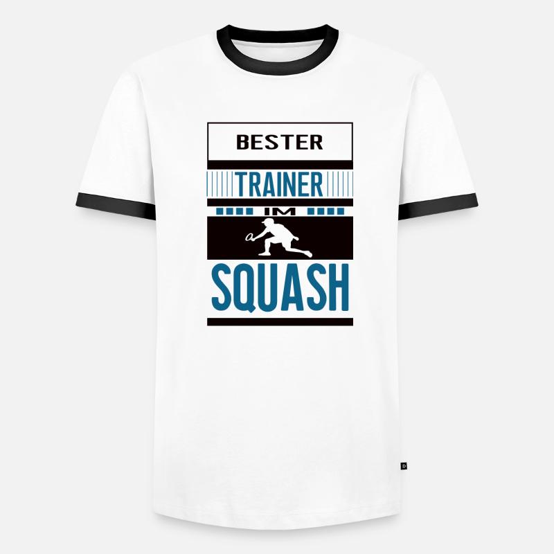 Squash Trainer bester Squashtrainer Racket Padel Männer Kontrast-T-Shirt