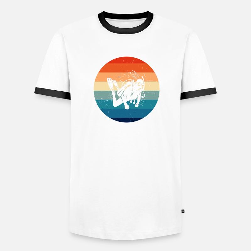 Plongée Libre Plongée Plongée Plongée Plongée Plongeuse Plongée Privée T-shirt contrasté Homme