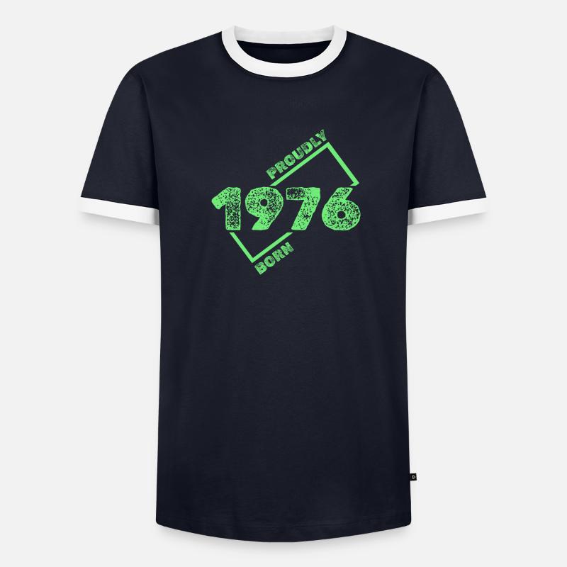 1976 Männer Kontrast-T-Shirt