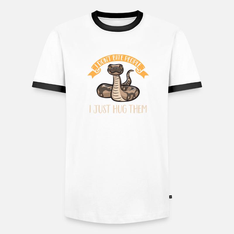 Ball Python Snake King Python T-shirt contrasté Homme