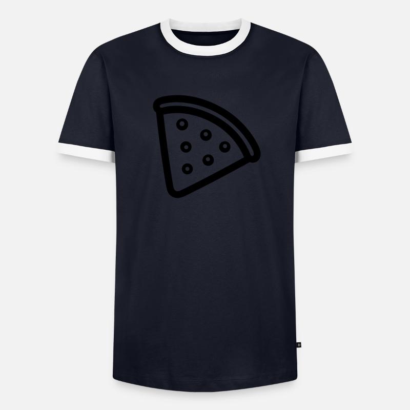 Pizzastück Männer Kontrast-T-Shirt