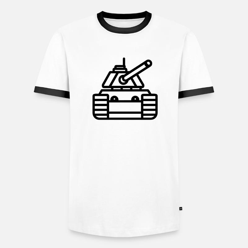 Panzer Männer Kontrast-T-Shirt
