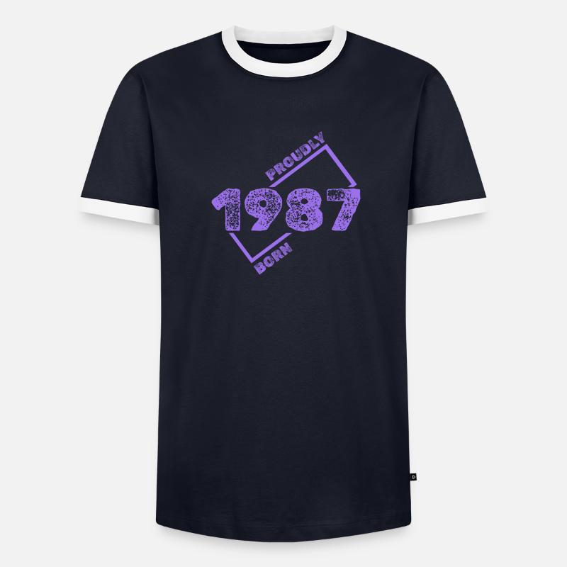 Geschenkidee 1987 Männer Kontrast-T-Shirt