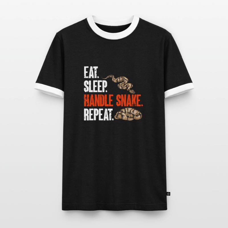 Ball Python Snake King Python T-shirt contrasté Homme