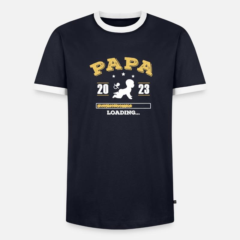 Papa 2023 Loading - Männer Kontrast-T-Shirt - undefined