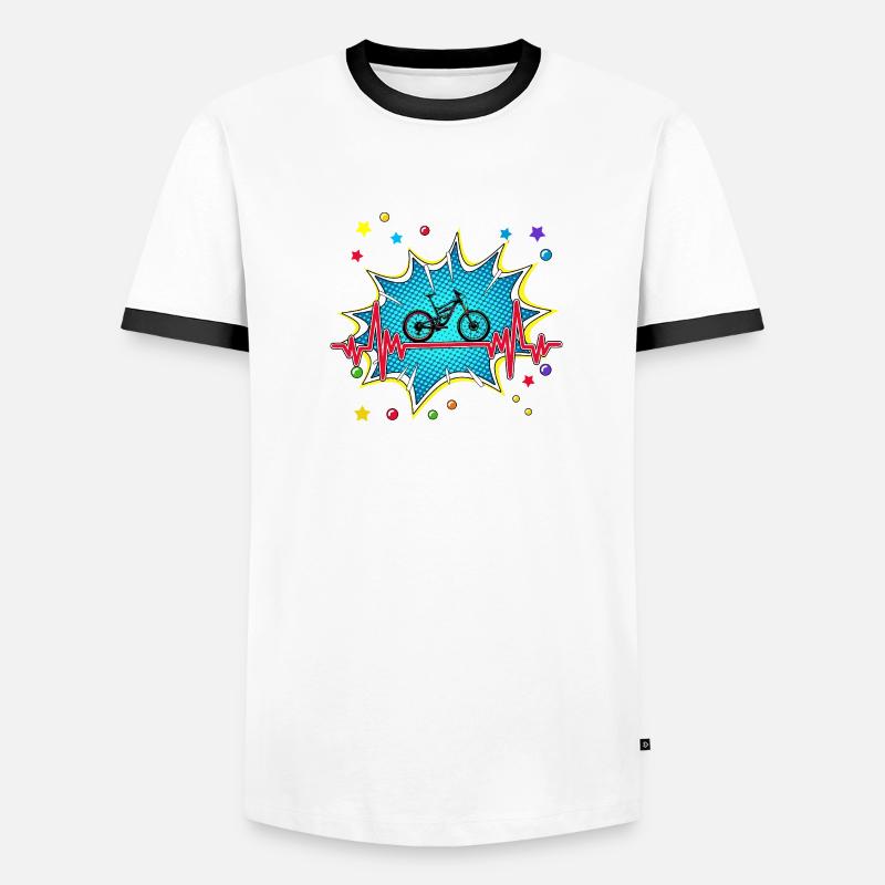 Pferd Pop Art Comic Retro Herzschlag Männer Kontrast-T-Shirt