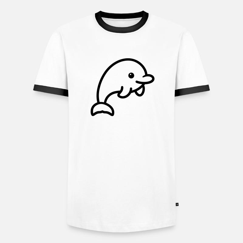 dauphin T-shirt contrasté Homme