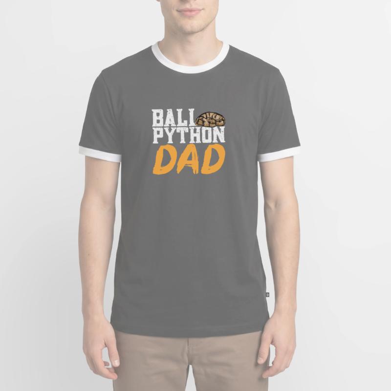 Ball Python Snake King Python T-shirt contrasté Homme