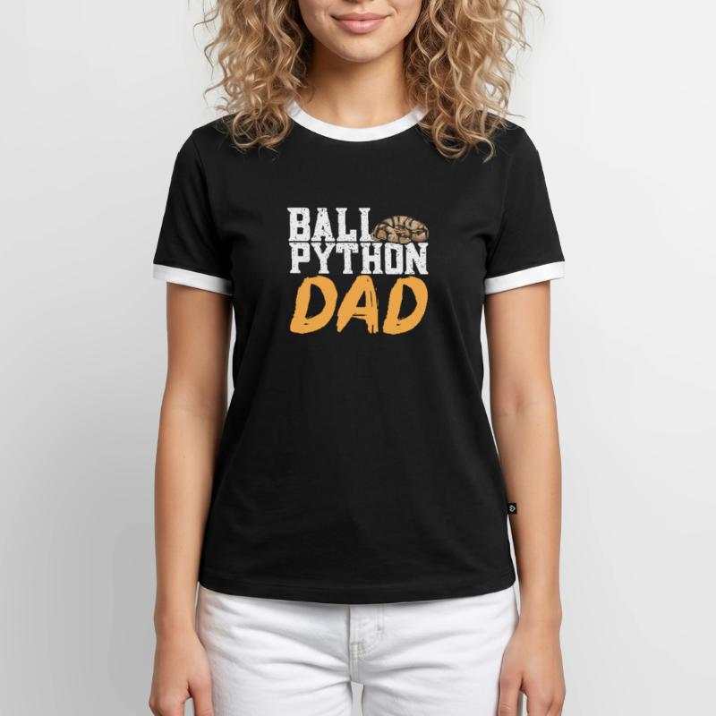 Ball Python Snake King Python T-shirt contrasté Homme